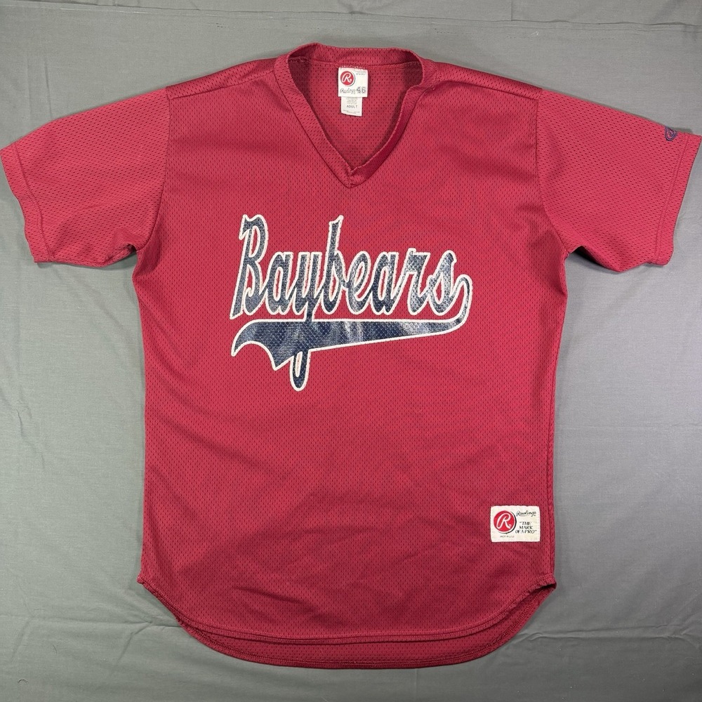 Vintage 90s Mobile Baybears Baseball Jersey Size XLarge 46 Rawlings